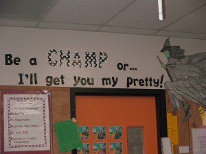Encouraging students to be a CHAMP! :)